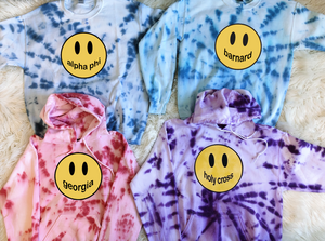 Tie dye hoodies, save 10% automatically on 4 or more items