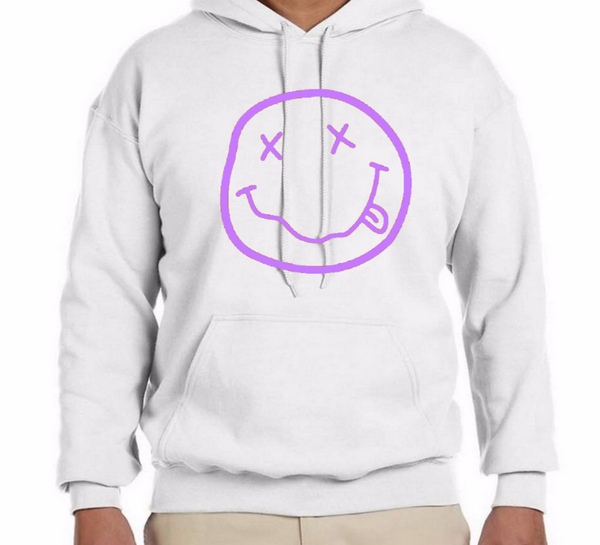 Centered Dripped Smiley Face Hoodie