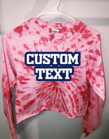 Tailgate/sorority gear in heavy 100% cotton for comfrt.  Hand tie dyed in spiral design.  Gildan brand  Add your custom text at checkout