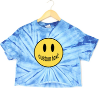 Cute Tailgating T-shirt made of 100% combed cotton  Hand made exceptional spiral tie dye  GIldan brand.  Add custom text at checkout