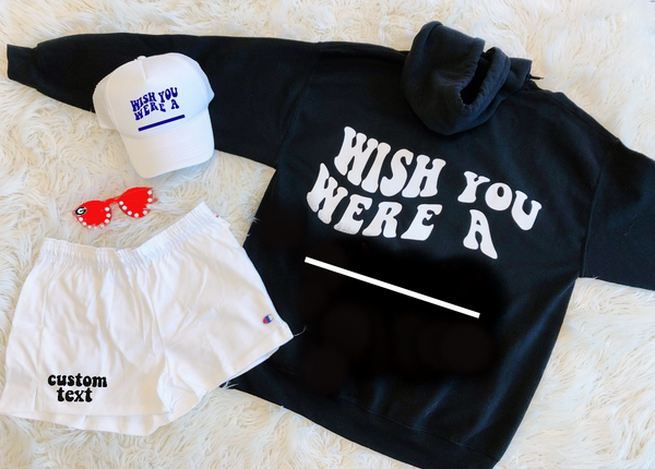 Bundle w Hoodie, Hat, Shorts, & Glasses