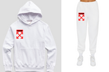 Off White Inspired design with your choice of verbiage on hoodie and sweatpants 