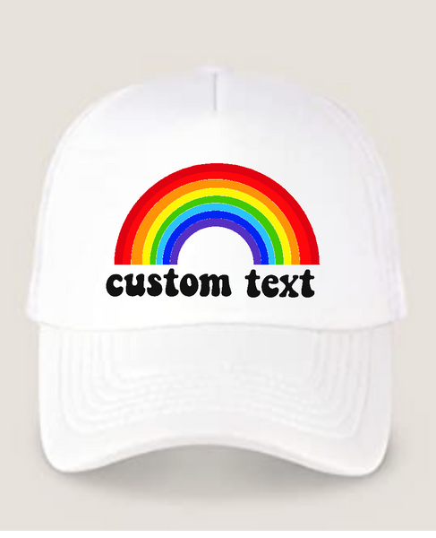 Trucker Hat with Rainbow