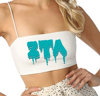 "Chloe Tank" Super Skinny Strap Tank Top with Sorority Melted Drip