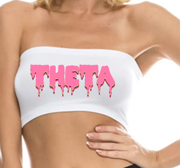 Bandeau Top with Sorority Melted Drip