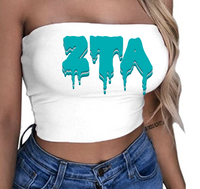 Tube Top with Sorority Melted Drip