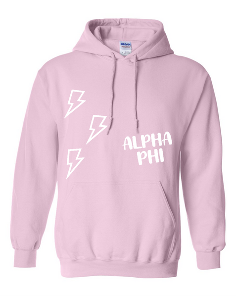 Cute sorority heavyweight hoodie made from 50% cotton, 50% poly for durability and comfort.  Gildan brand  Add sorority at checkout   