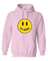 Cute sorority heavyweight hoodie made from 50% cotton, 50% poly for durability and comfort.  Gildan brand  Add sorority at checkout   