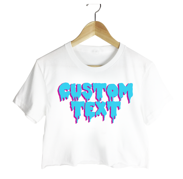 T-Shirt with Neon Drip Text | Tailgate-NJ