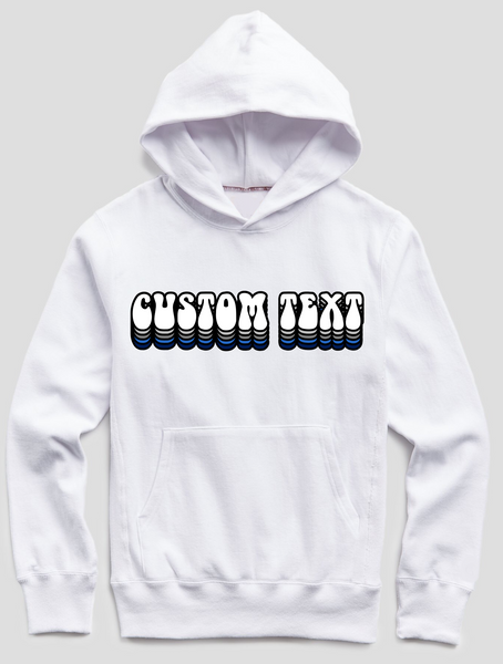 Hoodie with Rainbow Letters Layered