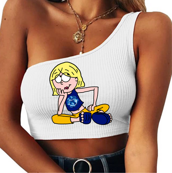 "Paige" 1 Shoulder Tank with Lizzie McGuire