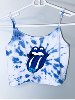 Cute Tailgate/Sorority tank top in 95% cotton, 5% spandex for form fitting style and holds it shape.  Exception spiral hand made tie dye.  Add custom text at checkout