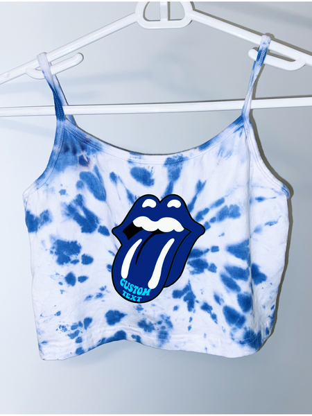 Tie dye spaghetti hot sale strap tank