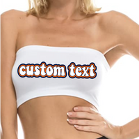 Bandeau Top with Bubbly Text