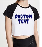 100% combed cotton.  Raglan sleeves cut for stylish tailgating. Can be cropped or super cropped to your style.  ALL BELLY BUTTON LENGTH CROPPED UNLESS SPECIFIED OTHERWISE  Add custom text at checkout