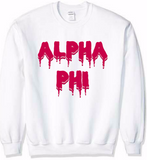 Sorority/Tailgate crewneck made of heavy 50% cotton, 50% poly for comfort and durability  Gildan brand  Add custom text at checkout