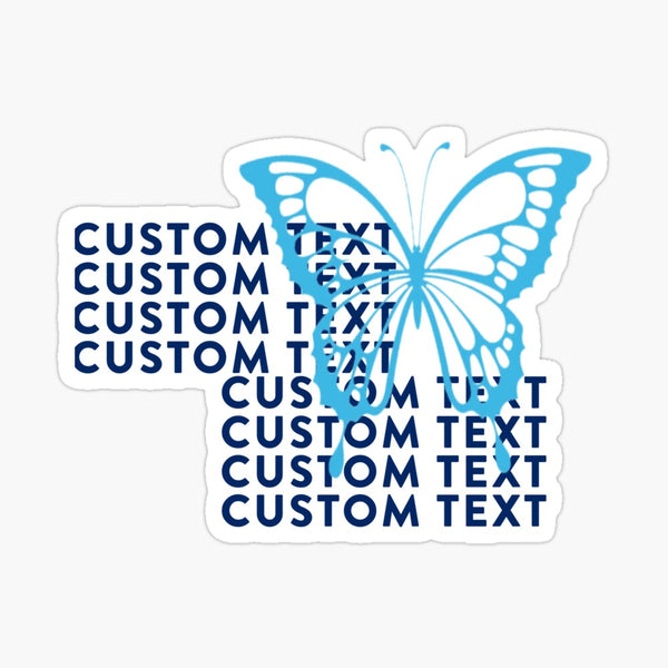 Butterfly & Text Sticker